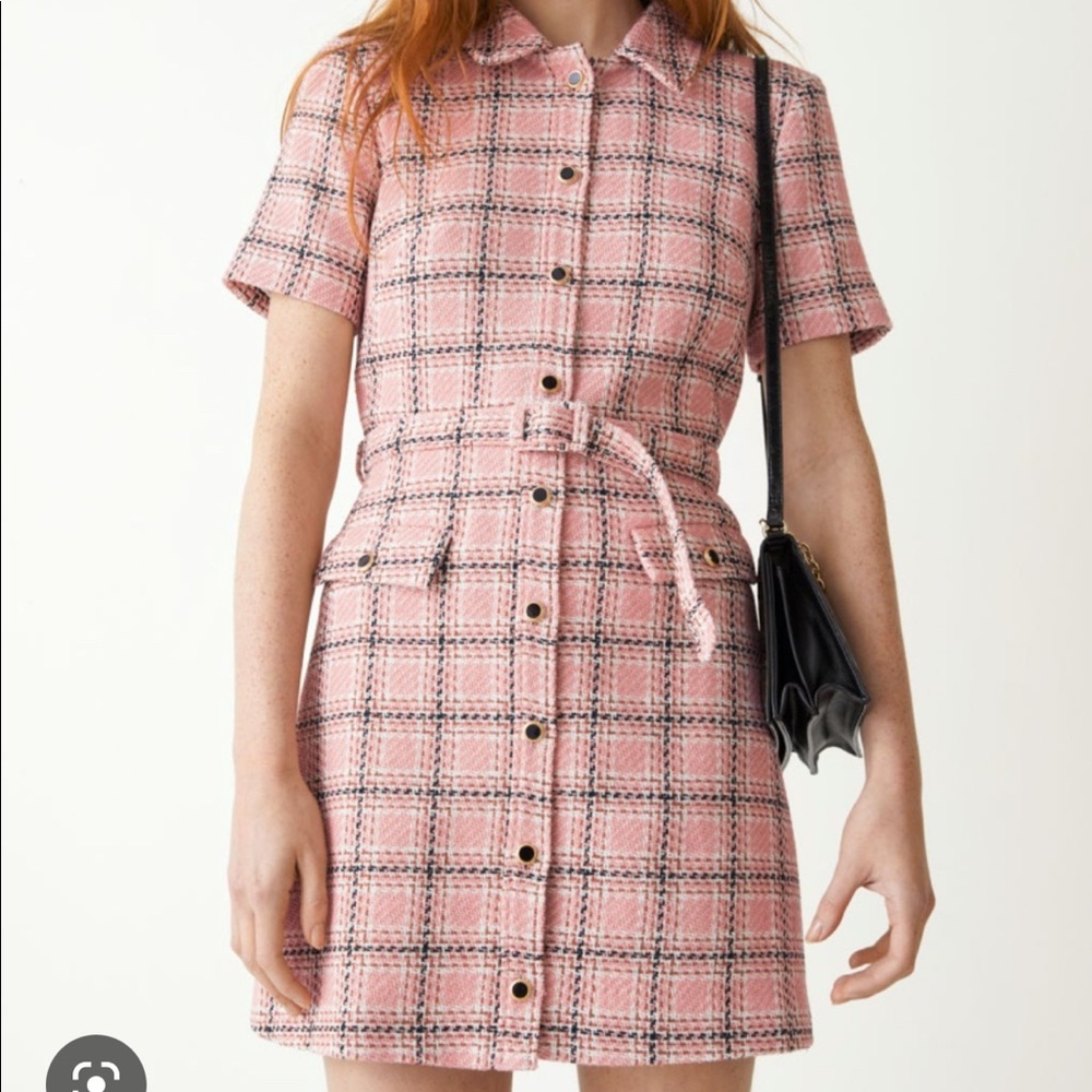 BARBIE VIBES - & Other Stories Pink Tweed Dress - NEVER WORN
